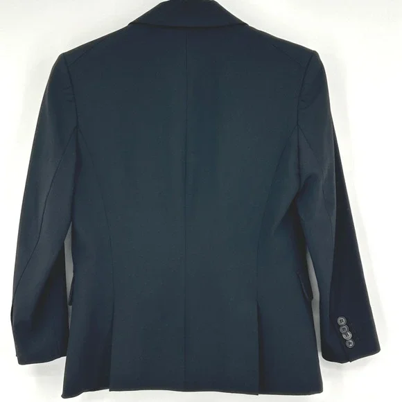 Veronica Beard Classic Dickey Jacket Wms Blazer Size 0 Black Virgin Wool Single - Picture 8 of 8